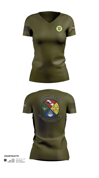 Muscogee Nation Special Operations 96454937 Women's Short Sleeve V-neck Shirt - 21