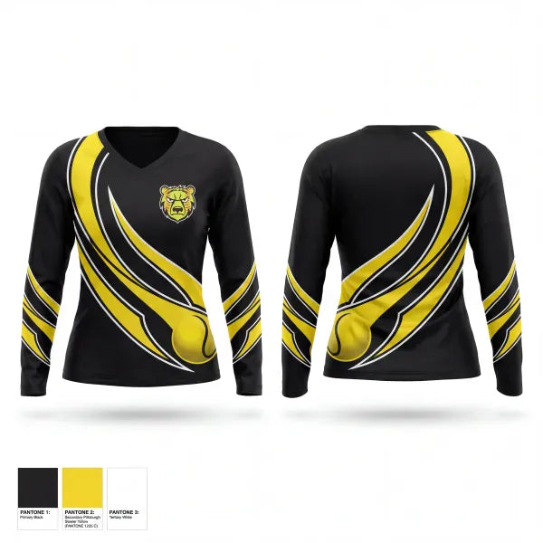 Womens Long Sleeve Vneck Shirt, Billingsley Lady Bears, Softball, Teamtime, Team time, sublimation, custom sports apparel, team uniforms, spirit wear, spiritwear, sports uniforms, custom shirts, team store, custom team store, fundraiser sports, apparel fundraiser