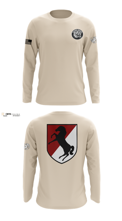 White Platoon Raging RhinosUs Army Long Sleeve Performance Shirt 2