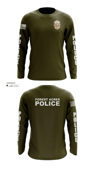 Long Sleeve Performance Shirt, FOREST ACRES POLICE DEPARTMENT, Police, Teamtime, Team time, sublimation, custom sports apparel, team uniforms, spirit wear, spiritwear, sports uniforms, custom shirts, team store, custom team store, fundraiser sports, apparel fundraiser