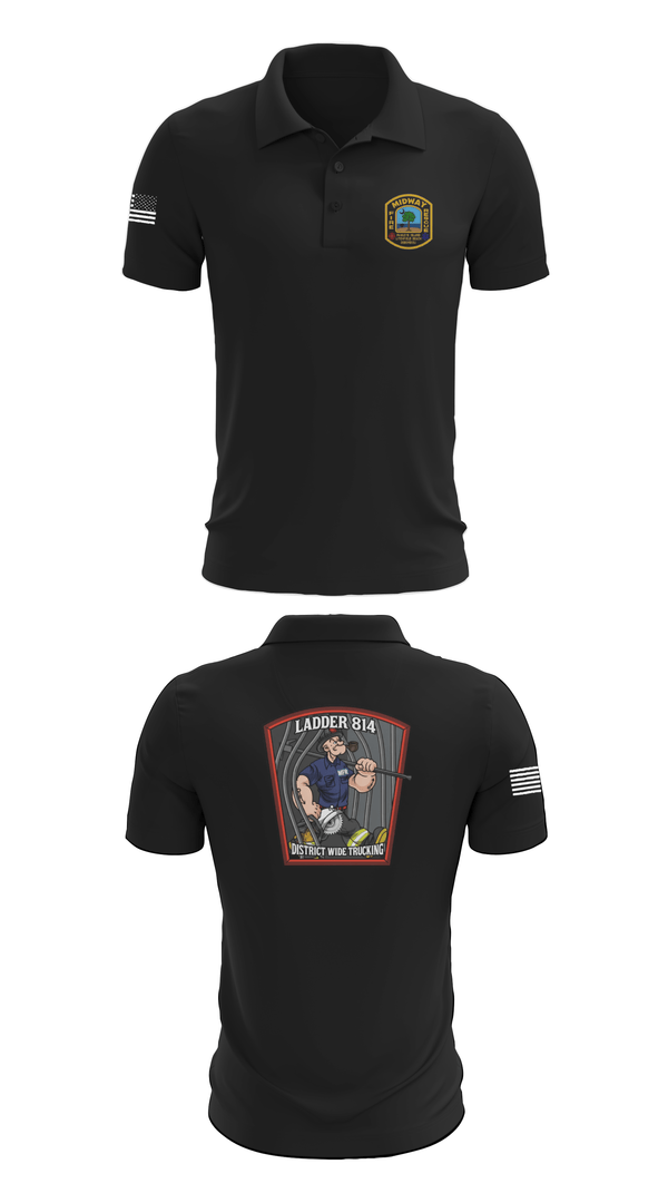 Short Sleeve Performance Polo, 814 truck, Fire Department, Teamtime, Team time, sublimation, custom sports apparel, team uniforms, spirit wear, spiritwear, sports uniforms, custom shirts, team store, custom team store, fundraiser sports, apparel fundraiser