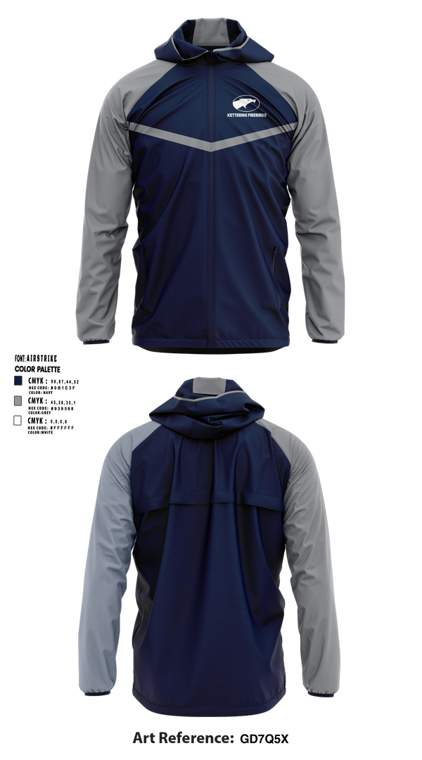 Windbreaker, Kettering Firebirds, , Teamtime, Team time, sublimation, custom sports apparel, team uniforms, spirit wear, spiritwear, sports uniforms, custom shirts, team store, custom team store, fundraiser sports, apparel fundraiser
