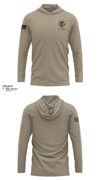 Long Sleeve Performance Shirt with hood, Nabeeh Temple #260, Army, Teamtime, Team time, sublimation, custom sports apparel, team uniforms, spirit wear, spiritwear, sports uniforms, custom shirts, team store, custom team store, fundraiser sports, apparel fundraiser