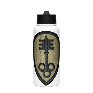 346th MP CO 2nd Platoon 58135548 Stainless Steel Water Bottle with a Straw Lid