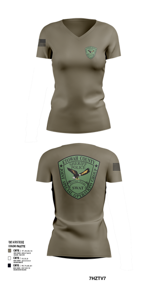 Womens Short Sleeve Vneck Shirt, Etowah County JSOG, , Teamtime, Team time, sublimation, custom sports apparel, team uniforms, spirit wear, spiritwear, sports uniforms, custom shirts, team store, custom team store, fundraiser sports, apparel fundraiser