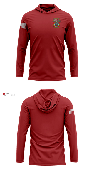 Long Sleeve hooded sunshirt, New Centerville & Rural Volunteer Fire Company, Fire Department, Teamtime, Team time, sublimation, custom sports apparel, team uniforms, spirit wear, spiritwear, sports uniforms, custom shirts, team store, custom team store, fundraiser sports, apparel fundraiser