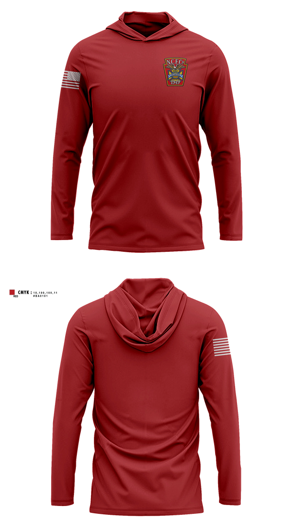 Long Sleeve hooded sunshirt, New Centerville & Rural Volunteer Fire Company, Fire Department, Teamtime, Team time, sublimation, custom sports apparel, team uniforms, spirit wear, spiritwear, sports uniforms, custom shirts, team store, custom team store, fundraiser sports, apparel fundraiser