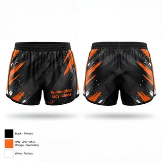 Womens Shorts, Wilmington lady canes, Softball, Teamtime, Team time, sublimation, custom sports apparel, team uniforms, spirit wear, spiritwear, sports uniforms, custom shirts, team store, custom team store, fundraiser sports, apparel fundraiser