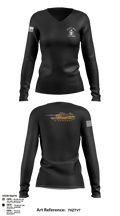 Death Row Platoon, Tomahawk Troop, 5/4 CAV, 2ABCT, 1ID 66483153 Women's Long Sleeve V-neck Shirt - 3