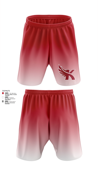 Athletic Shorts With Pockets, Kaua’i Red Raiders, Cheer, Teamtime, Team time, sublimation, custom sports apparel, team uniforms, spirit wear, spiritwear, sports uniforms, custom shirts, team store, custom team store, fundraiser sports, apparel fundraiser