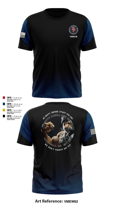 AFJROTC MS-081 DRONE TEAM 88778530 Short Sleeve Performance Shirt - 205