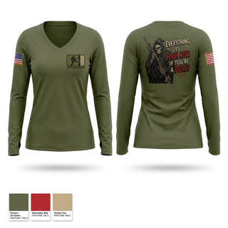 Womens Long Sleeve Vneck Shirt, Virginia State Police SOD, Police, Teamtime, Team time, sublimation, custom sports apparel, team uniforms, spirit wear, spiritwear, sports uniforms, custom shirts, team store, custom team store, fundraiser sports, apparel fundraiser