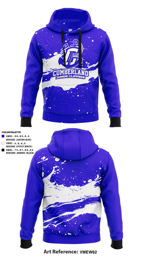 Hoodie, Cumberland Junior Clippers, , Teamtime, Team time, sublimation, custom sports apparel, team uniforms, spirit wear, spiritwear, sports uniforms, custom shirts, team store, custom team store, fundraiser sports, apparel fundraiser