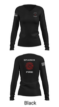 Sparks Fire Department 47442380 Women's Long Sleeve V-neck Shirt - 23