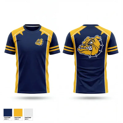 Olmsted Falls Bulldogs 23470087 Old School Cotton Feel Shirt - 1