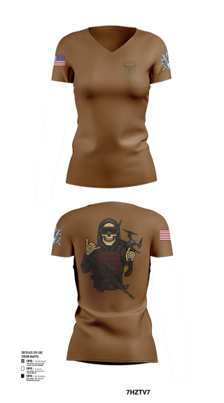 Womens Short Sleeve Vneck Shirt, D Co. UAS Platoon, , Teamtime, Team time, sublimation, custom sports apparel, team uniforms, spirit wear, spiritwear, sports uniforms, custom shirts, team store, custom team store, fundraiser sports, apparel fundraiser