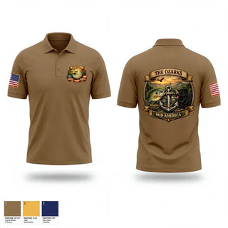 Short Sleeve Performance Polo, Ozark Mid America, Navy, Teamtime, Team time, sublimation, custom sports apparel, team uniforms, spirit wear, spiritwear, sports uniforms, custom shirts, team store, custom team store, fundraiser sports, apparel fundraiser