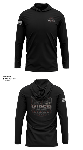 Long Sleeve Performance Shirt with hood, VIPER Task Force, Police, Teamtime, Team time, sublimation, custom sports apparel, team uniforms, spirit wear, spiritwear, sports uniforms, custom shirts, team store, custom team store, fundraiser sports, apparel fundraiser