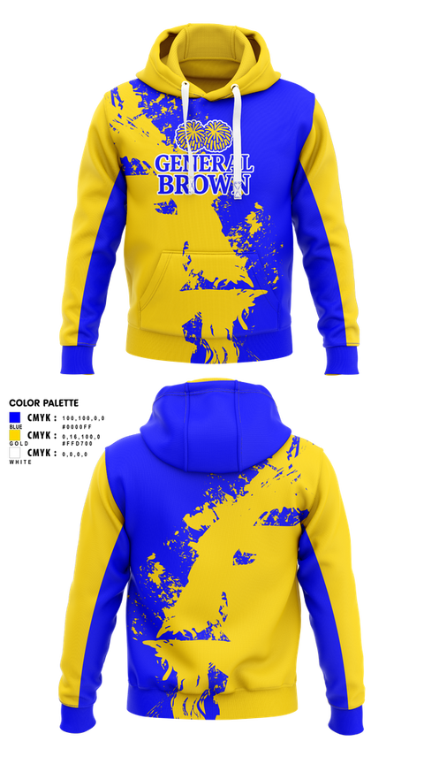 Hoodie, General Brown, Cheer, Teamtime, Team time, sublimation, custom sports apparel, team uniforms, spirit wear, spiritwear, sports uniforms, custom shirts, team store, custom team store, fundraiser sports, apparel fundraiser