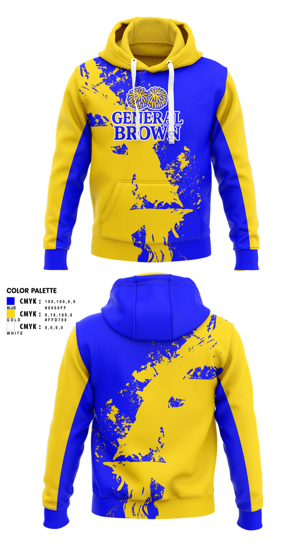 Hoodie, General Brown, Cheer, Teamtime, Team time, sublimation, custom sports apparel, team uniforms, spirit wear, spiritwear, sports uniforms, custom shirts, team store, custom team store, fundraiser sports, apparel fundraiser