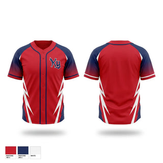 Full Button Baseball Jersey, Knights, Baseball, Teamtime, Team time, sublimation, custom sports apparel, team uniforms, spirit wear, spiritwear, sports uniforms, custom shirts, team store, custom team store, fundraiser sports, apparel fundraiser