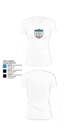 Womens Short Sleeve Vneck Shirt, The Debrief Project, , Teamtime, Team time, sublimation, custom sports apparel, team uniforms, spirit wear, spiritwear, sports uniforms, custom shirts, team store, custom team store, fundraiser sports, apparel fundraiser