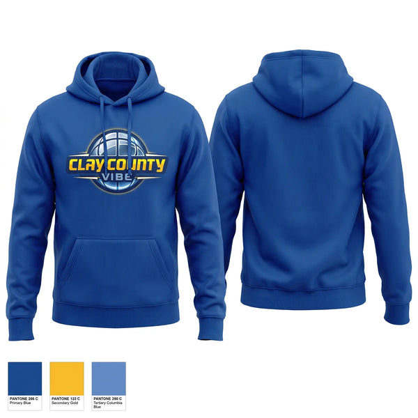 Hoodie, Clay County Vibe, Men's Basketball, Teamtime, Team time, sublimation, custom sports apparel, team uniforms, spirit wear, spiritwear, sports uniforms, custom shirts, team store, custom team store, fundraiser sports, apparel fundraiser