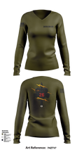 26th CM Co 80721197 Women's Long Sleeve V-neck Shirt - 103