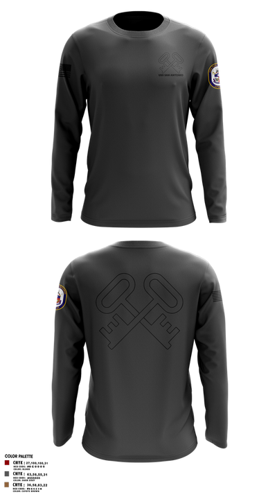 Uss San Antonio Long Sleeve Performance Shirt 2