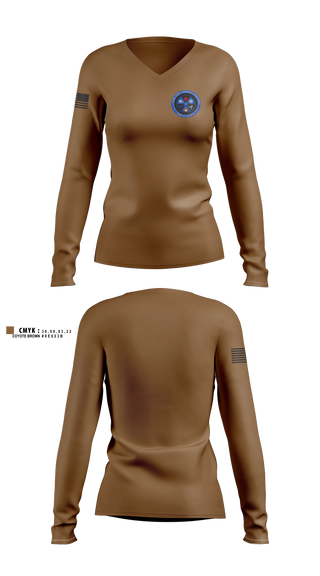 Womens Long Sleeve Vneck Shirt, Clark County Sheriffs Office, Police, Teamtime, Team time, sublimation, custom sports apparel, team uniforms, spirit wear, spiritwear, sports uniforms, custom shirts, team store, custom team store, fundraiser sports, apparel fundraiser