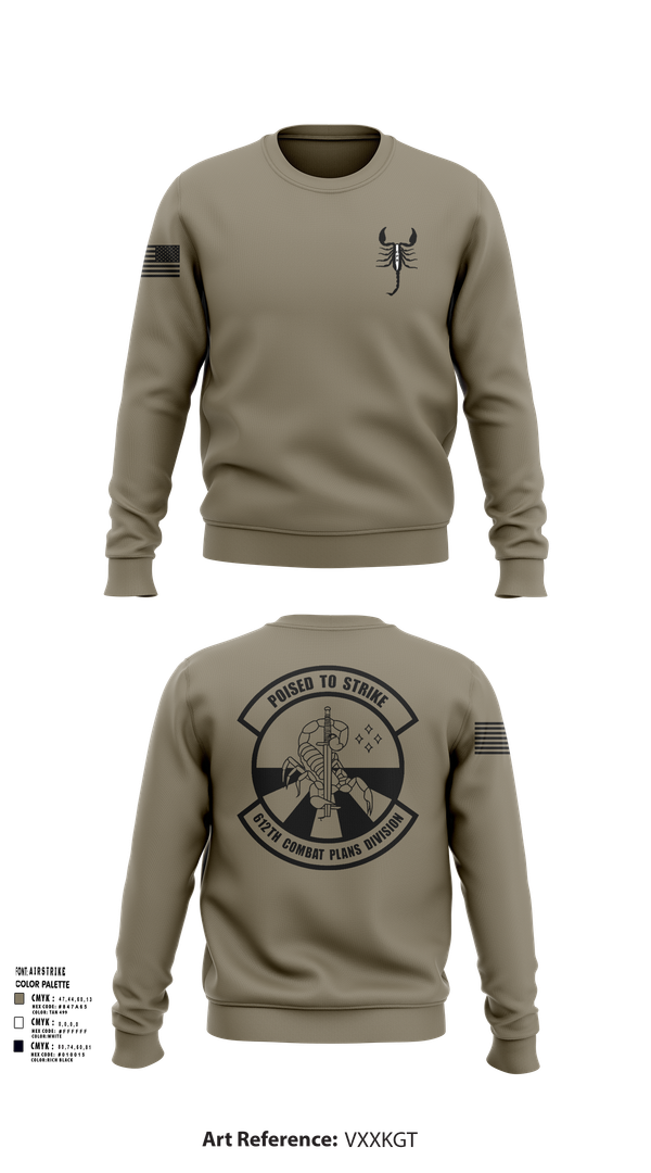 Crew Neck Sweatshirt, 612 Combat Plans Division, , Teamtime, Team time, sublimation, custom sports apparel, team uniforms, spirit wear, spiritwear, sports uniforms, custom shirts, team store, custom team store, fundraiser sports, apparel fundraiser