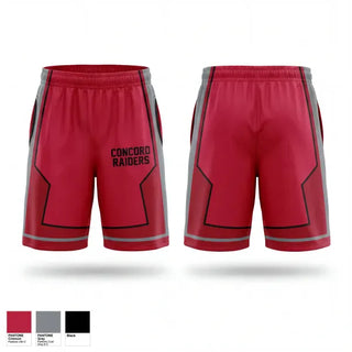 Athletic Shorts With Pockets, Concord Raiders, Women's Lacrosse, Teamtime, Team time, sublimation, custom sports apparel, team uniforms, spirit wear, spiritwear, sports uniforms, custom shirts, team store, custom team store, fundraiser sports, apparel fundraiser