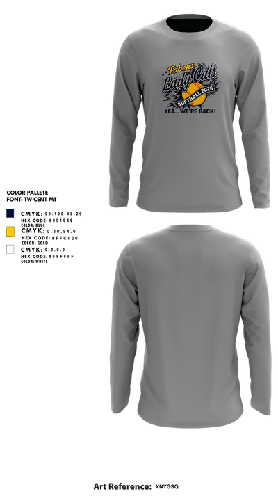 Fabens Wildcats Softball 84578924 Long Sleeve Performance Shirt 2