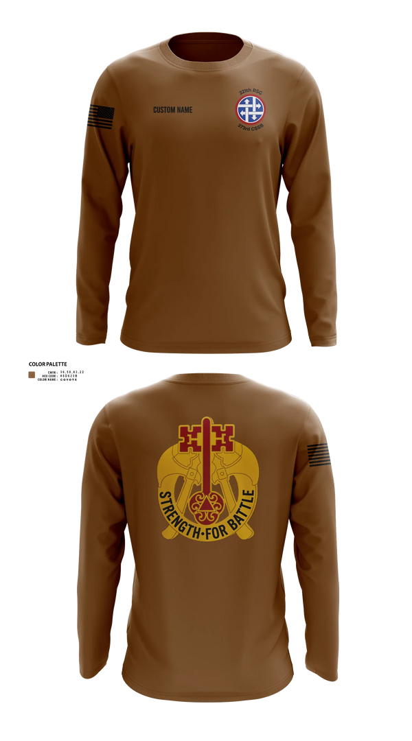 Long Sleeve Performance Shirt, 373rd CSSB, Army, Teamtime, Team time, sublimation, custom sports apparel, team uniforms, spirit wear, spiritwear, sports uniforms, custom shirts, team store, custom team store, fundraiser sports, apparel fundraiser