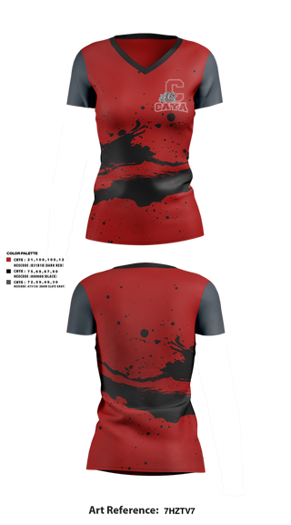 Womens Short Sleeve Vneck Shirt, CAYA, , Teamtime, Team time, sublimation, custom sports apparel, team uniforms, spirit wear, spiritwear, sports uniforms, custom shirts, team store, custom team store, fundraiser sports, apparel fundraiser