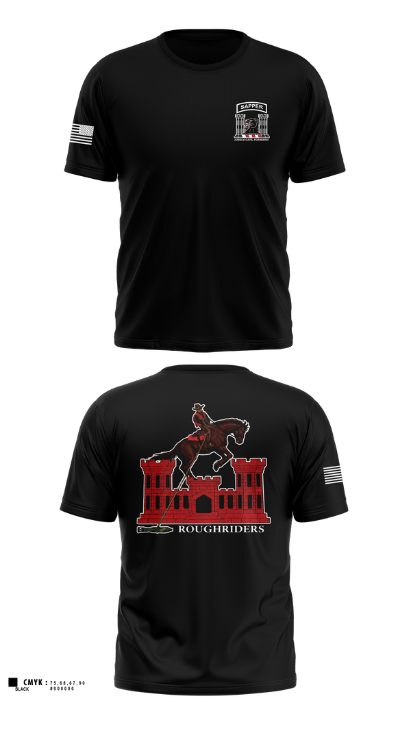 Short Sleeve Performance Shirt, 630th Engineer Clearance Company, Army, Teamtime, Team time, sublimation, custom sports apparel, team uniforms, spirit wear, spiritwear, sports uniforms, custom shirts, team store, custom team store, fundraiser sports, apparel fundraiser