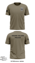 Grand Island Police Department 91612603 Short Sleeve Performance Shirt - 33
