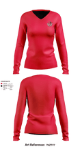 Red Springs Red Devils 1558638 Women's Long Sleeve V-neck Shirt - 6