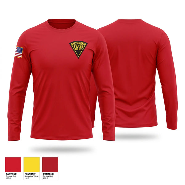 Long Sleeve Performance Shirt, West Virginia State Police, Police, Teamtime, Team time, sublimation, custom sports apparel, team uniforms, spirit wear, spiritwear, sports uniforms, custom shirts, team store, custom team store, fundraiser sports, apparel fundraiser