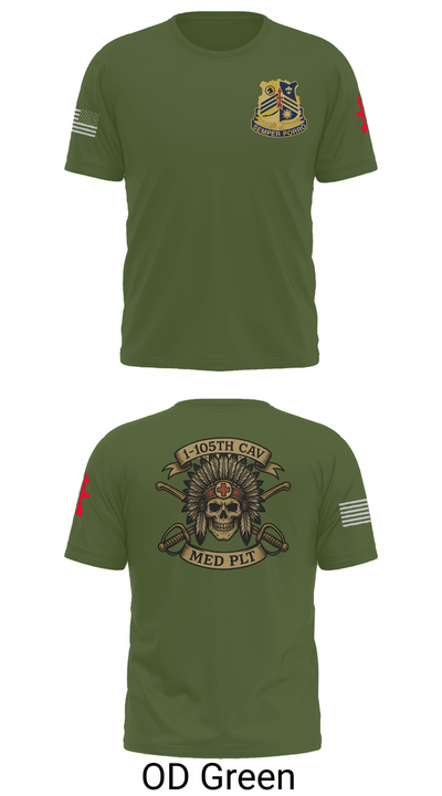 1-105th cavalry 36351622 Old School Cotton Feel Shirt - 50