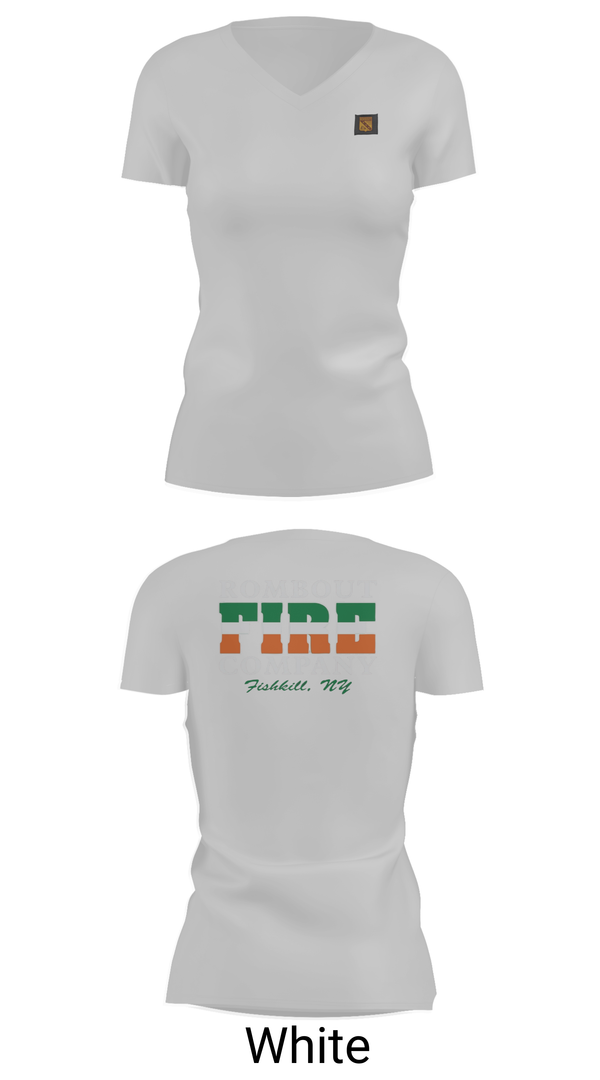 Womens Short Sleeve Vneck Shirt, Rombout Fire Company, Fire Department, Teamtime, Team time, sublimation, custom sports apparel, team uniforms, spirit wear, spiritwear, sports uniforms, custom shirts, team store, custom team store, fundraiser sports, apparel fundraiser