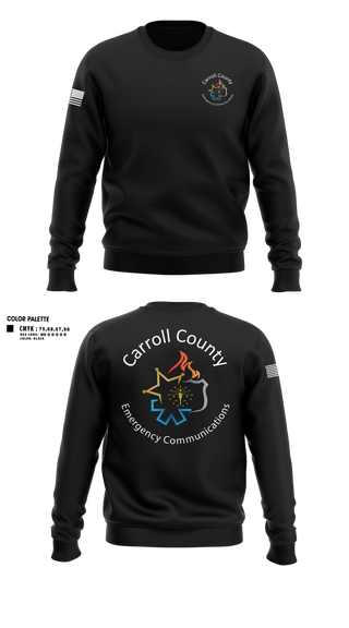 Crew Neck Sweatshirt, Carroll County Emergency Communications, Police, Teamtime, Team time, sublimation, custom sports apparel, team uniforms, spirit wear, spiritwear, sports uniforms, custom shirts, team store, custom team store, fundraiser sports, apparel fundraiser