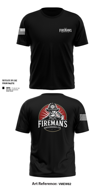 The Fireman,s Grooming Co. 4698736 Short Sleeve Performance Shirt - 100