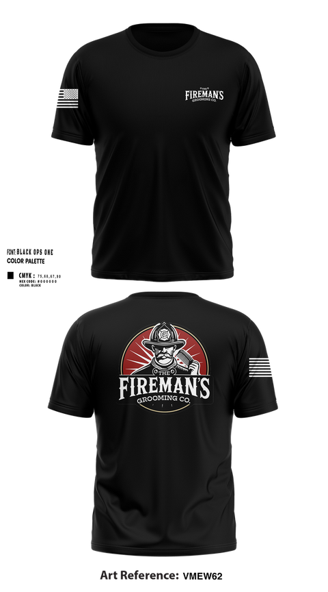 Short Sleeve Performance Shirt, The Fireman,s Grooming Co., , Teamtime, Team time, sublimation, custom sports apparel, team uniforms, spirit wear, spiritwear, sports uniforms, custom shirts, team store, custom team store, fundraiser sports, apparel fundraiser