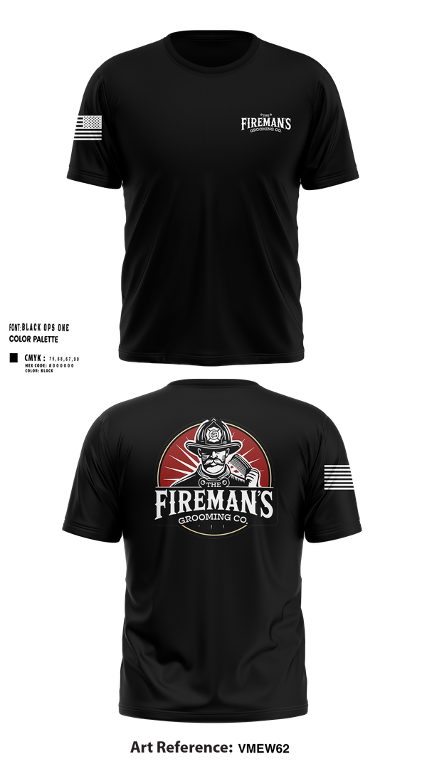 Short Sleeve Performance Shirt, The Fireman,s Grooming Co., , Teamtime, Team time, sublimation, custom sports apparel, team uniforms, spirit wear, spiritwear, sports uniforms, custom shirts, team store, custom team store, fundraiser sports, apparel fundraiser