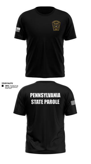 Old School Cotton Feel Shirt, Pennsylvania State Parole, Police, Teamtime, Team time, sublimation, custom sports apparel, team uniforms, spirit wear, spiritwear, sports uniforms, custom shirts, team store, custom team store, fundraiser sports, apparel fundraiser