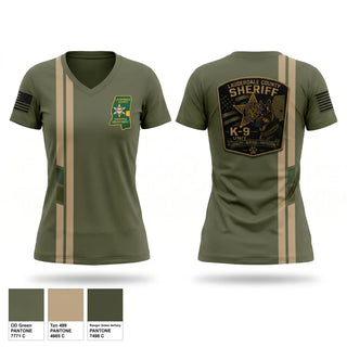 Womens Short Sleeve Vneck Shirt, Sheriff K9, Police, Teamtime, Team time, sublimation, custom sports apparel, team uniforms, spirit wear, spiritwear, sports uniforms, custom shirts, team store, custom team store, fundraiser sports, apparel fundraiser