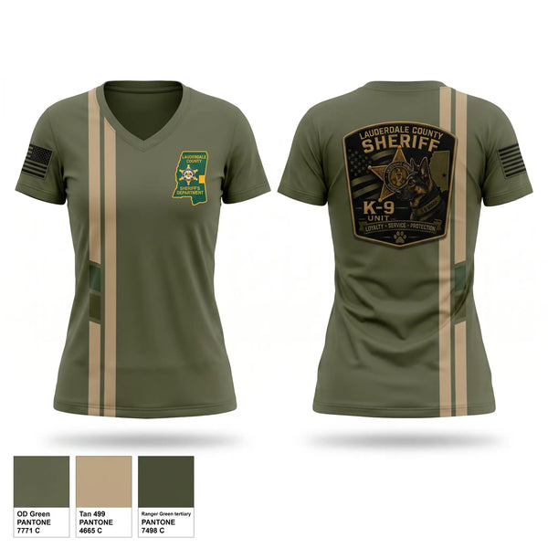 Sheriff K9 Women's Short Sleeve V-neck Shirt - 1
