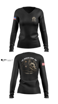 Port Of Portland Police K9 Women's Long Sleeve V-neck Shirt - 2
