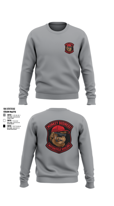 Monkey Business Motorcycke Hauling 24871532 Crew Neck Sweatshirt - 8